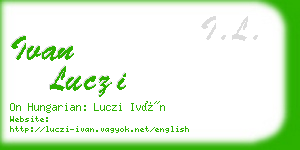 ivan luczi business card